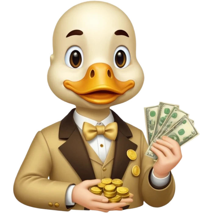 picsou canard avec argent emoji