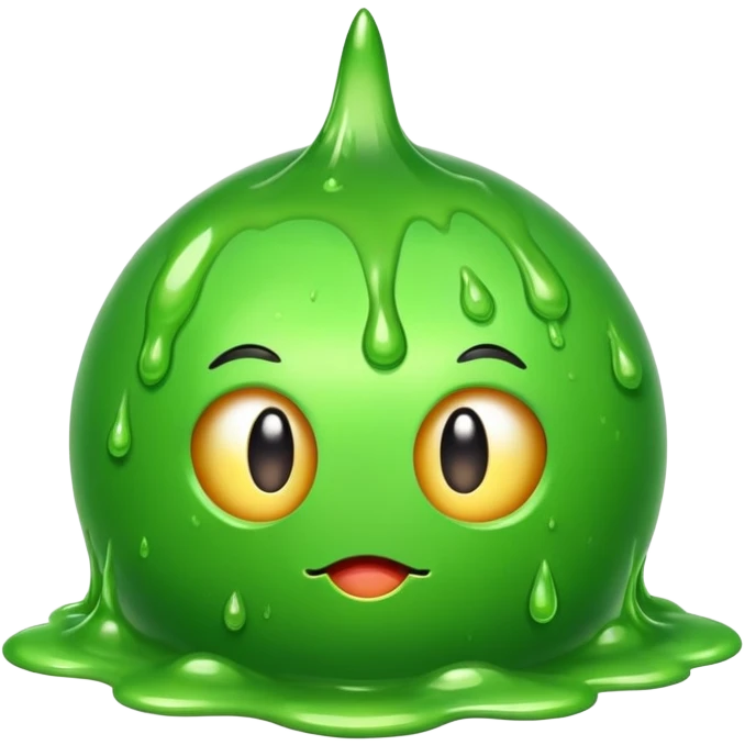 slimy green goo ball emoji