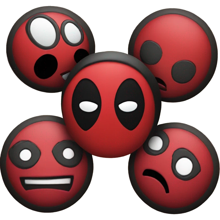 deadpool face in a circle emoji