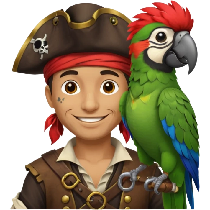 pirate and parrot emoji