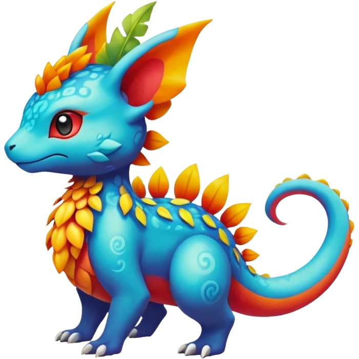 Elemental magical colorful exotic Pokémon-Fakémon-creature emoji