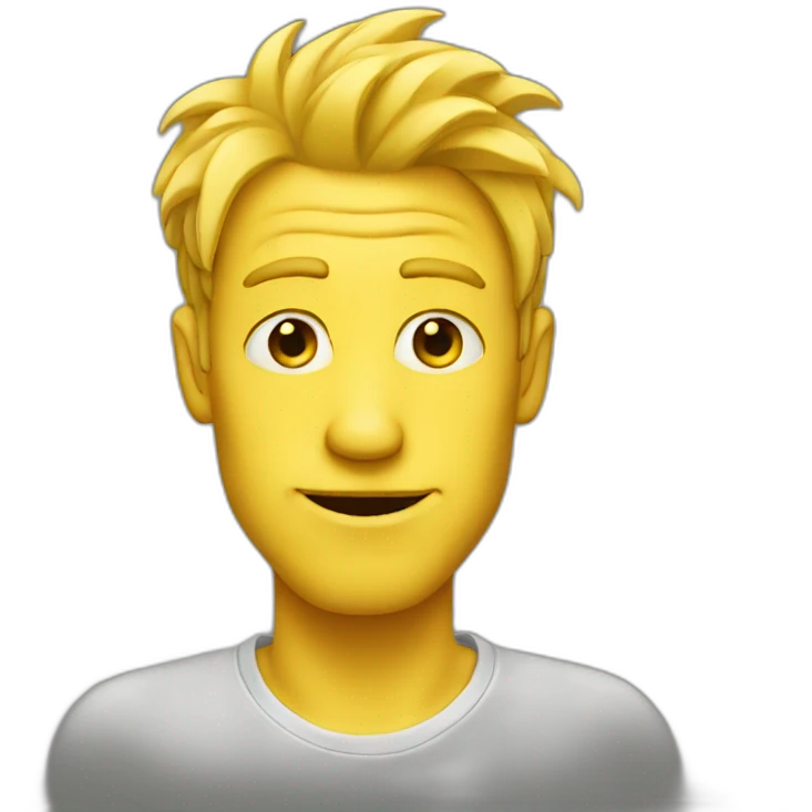 Man have big nose with yellow hair emoji