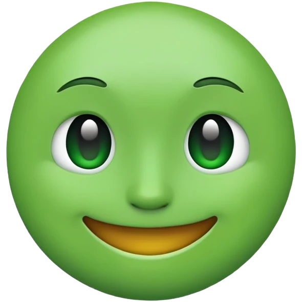 green face emoji with smile emoji