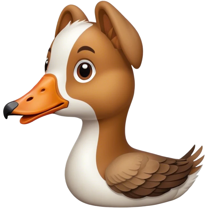 Dog with goose head emoji