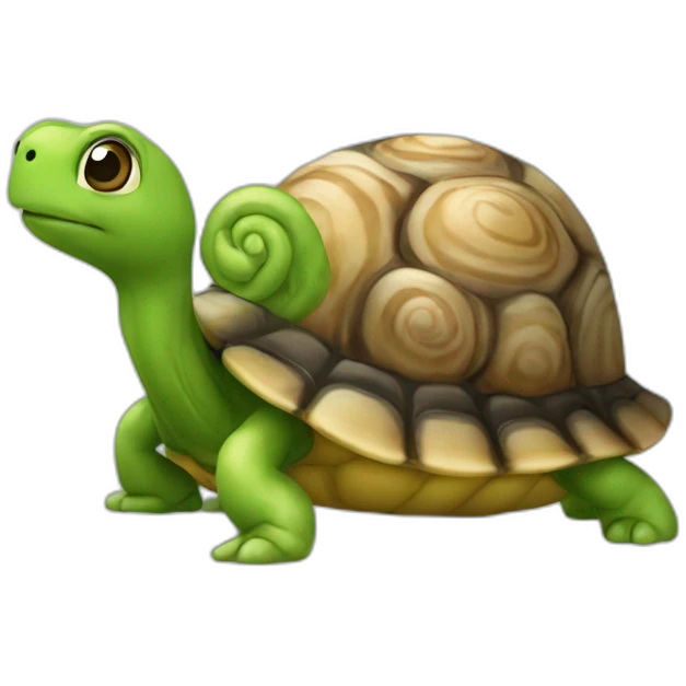 tortue sur escargot emoji