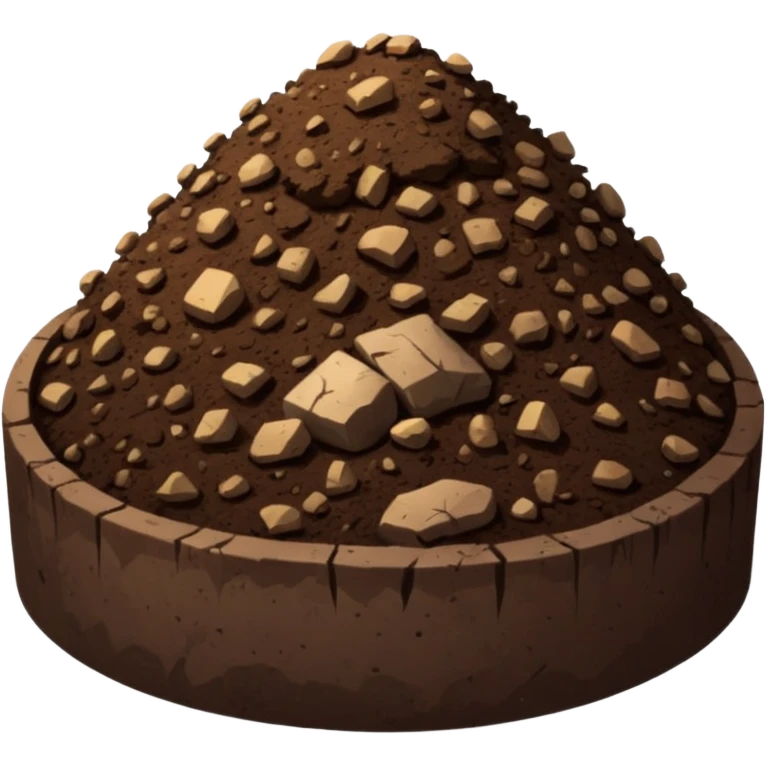 pile of soil with small pieces only no rocks emoji