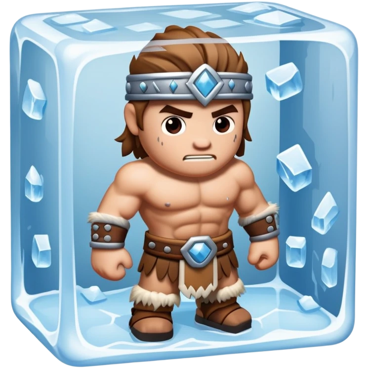 Barbarian in a block of ice emoji