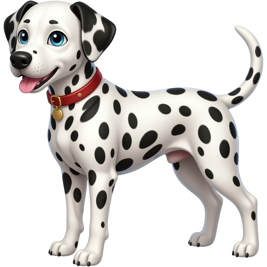 Blonde girl with a dalmatian emoji