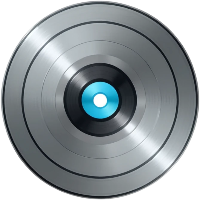 platinum vinyl with an apartment logo in the middle emoji