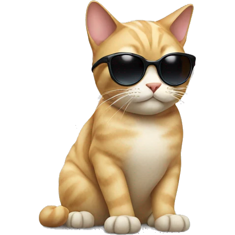 Cat with sunglasses emoji
