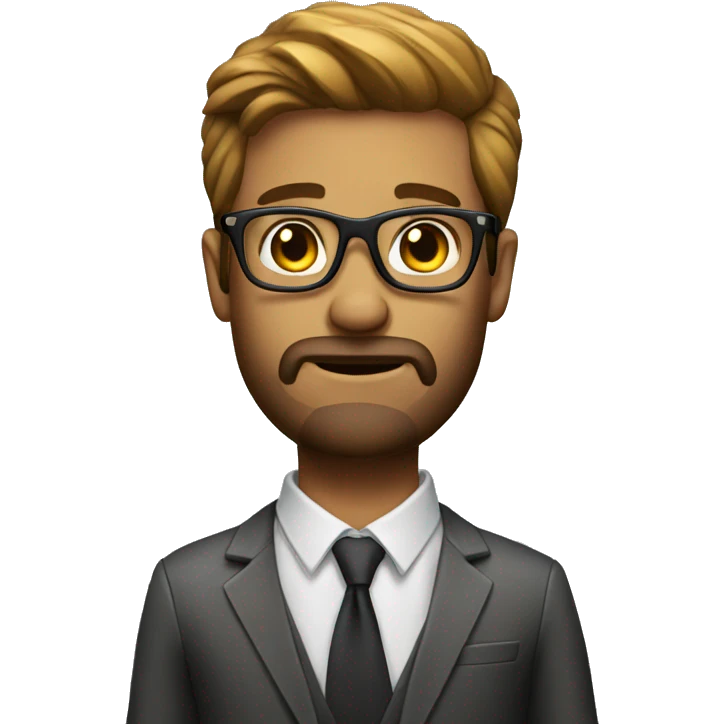 business man hipster emoji
