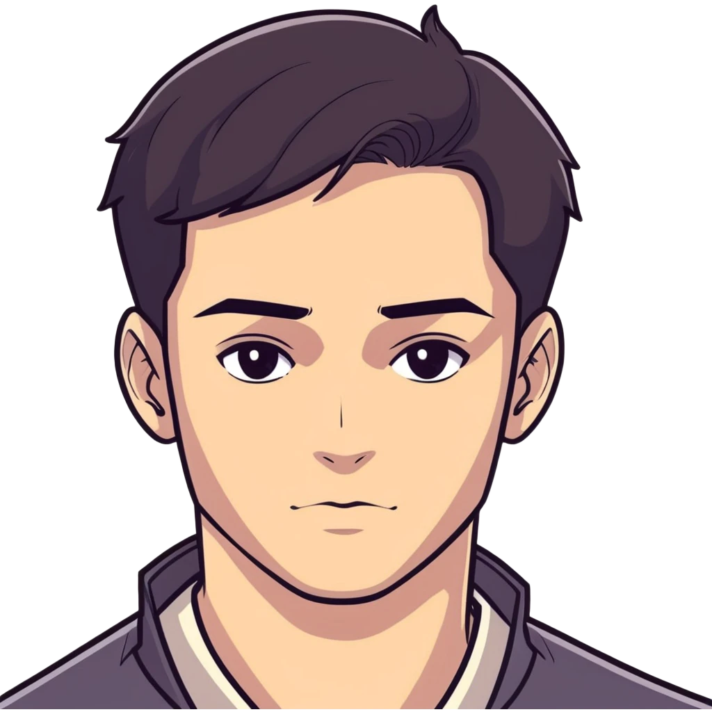 pretty handsome bratz man, dark eyes,  short dark hair, dark eyes, pale skin, defined jawline emoji