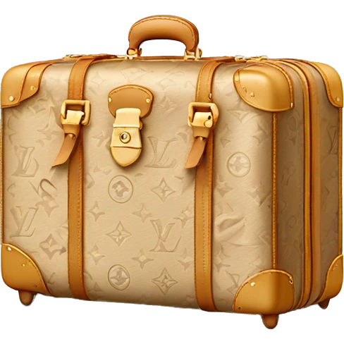 Beige luxurious Luis Vuitton luggage emoji