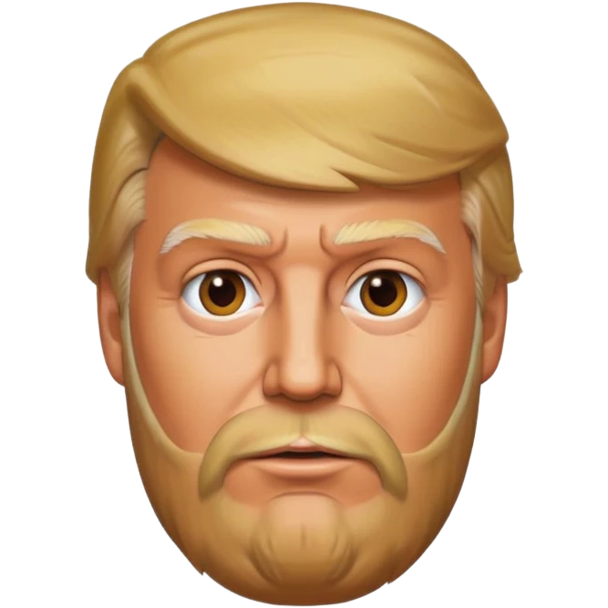 Donald Trump with the beard emoji