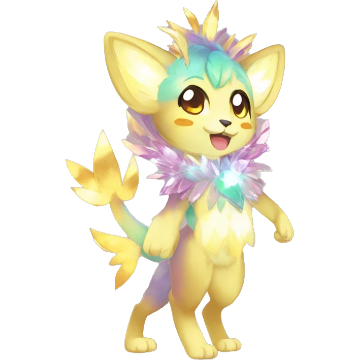 Anthro Sona Colorful Sparkly Shiny Fakemon Full Body emoji