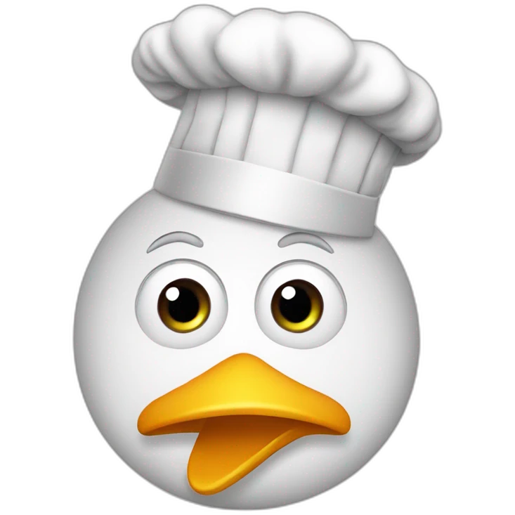 pollo chef con gorro emoji
