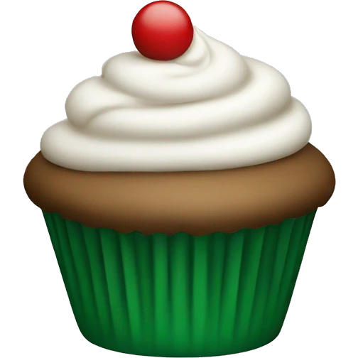 christmas cupcake emoji