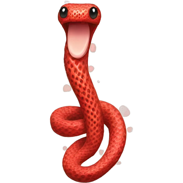 Strawberry snake emoji