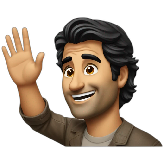 kumail nanjiani waving emoji