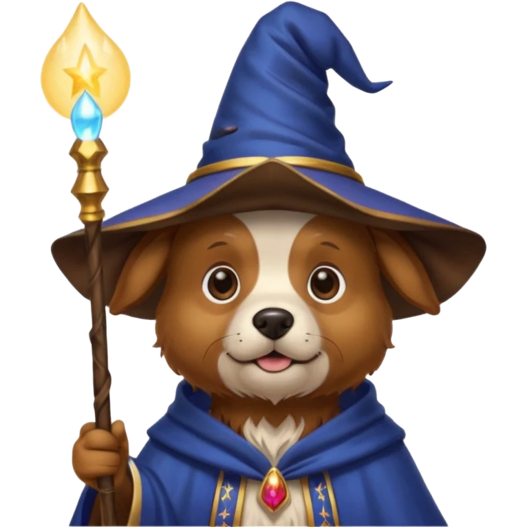 Dog wizard emoji