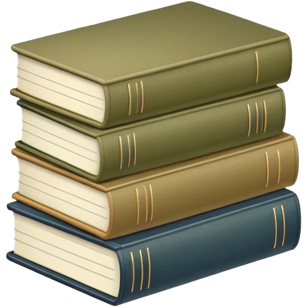 Stack of khaki colored books emoji