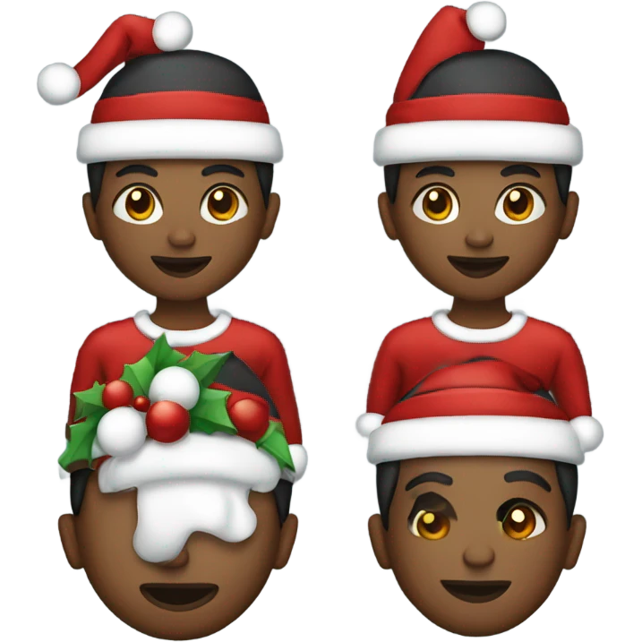 Black and red Christmas  emoji
