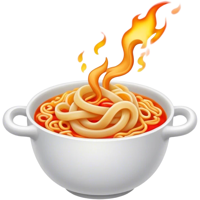 Flaming noodle emoji
