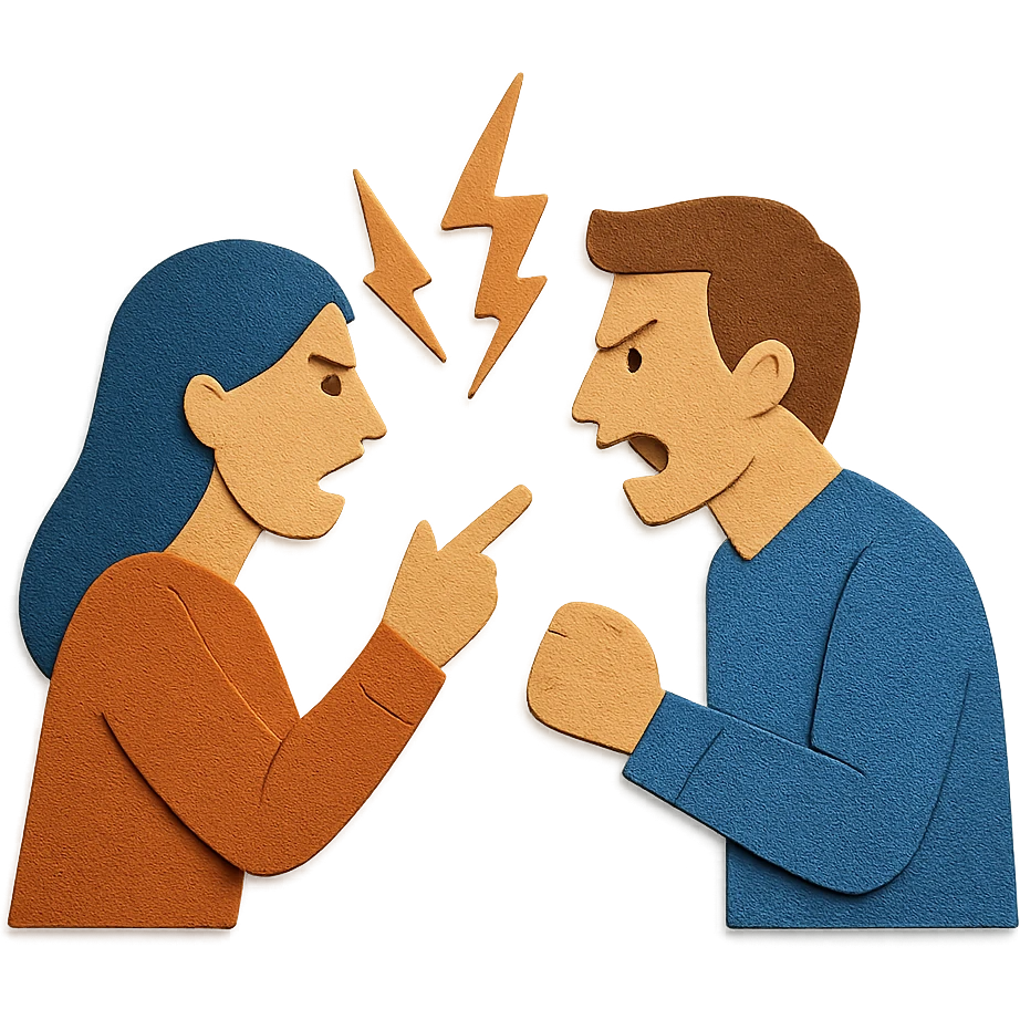 man and woman arguing emoji