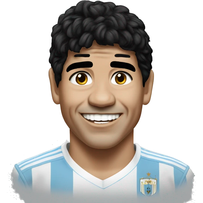 maradona argentina young smile emoji