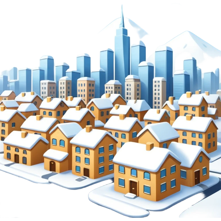 city with snow emoji