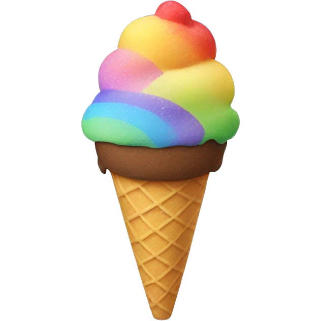 Rainbow ice cream  emoji