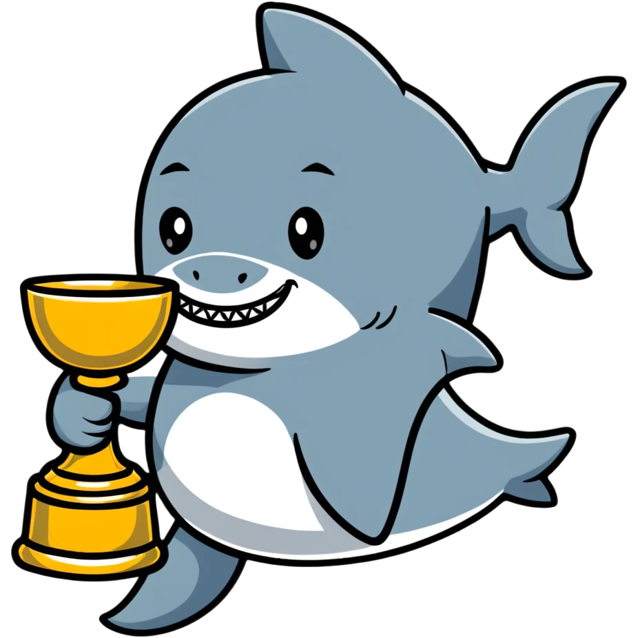Shark with Stanley cup  emoji