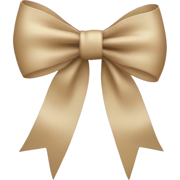 Beige bow Christmas  emoji