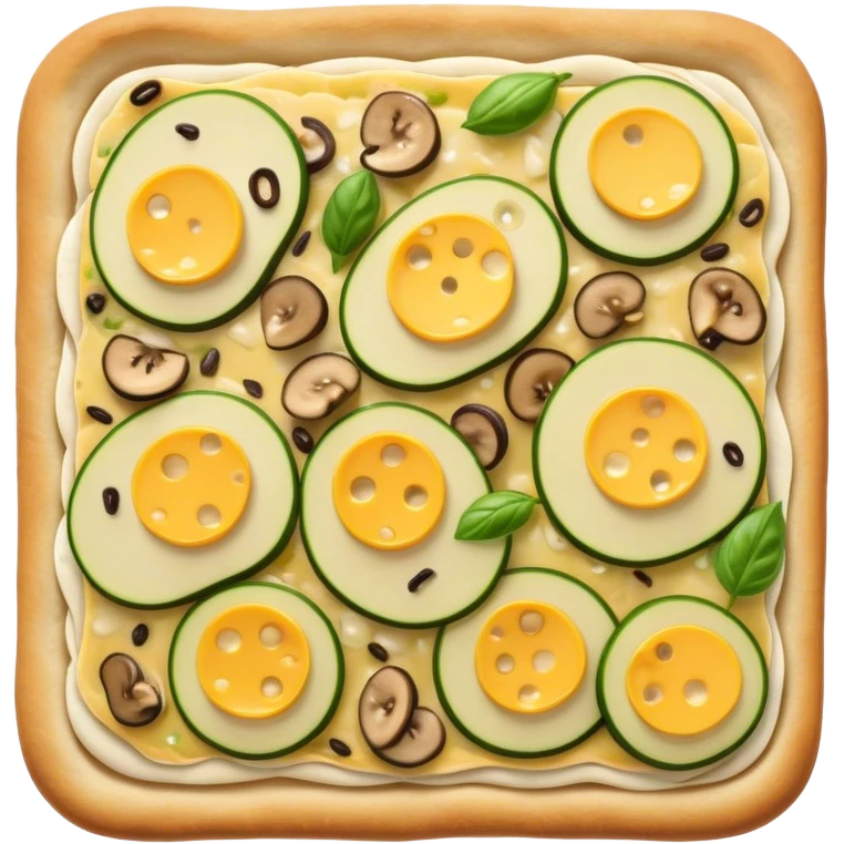 Mushroom zucchini flatbread emoji