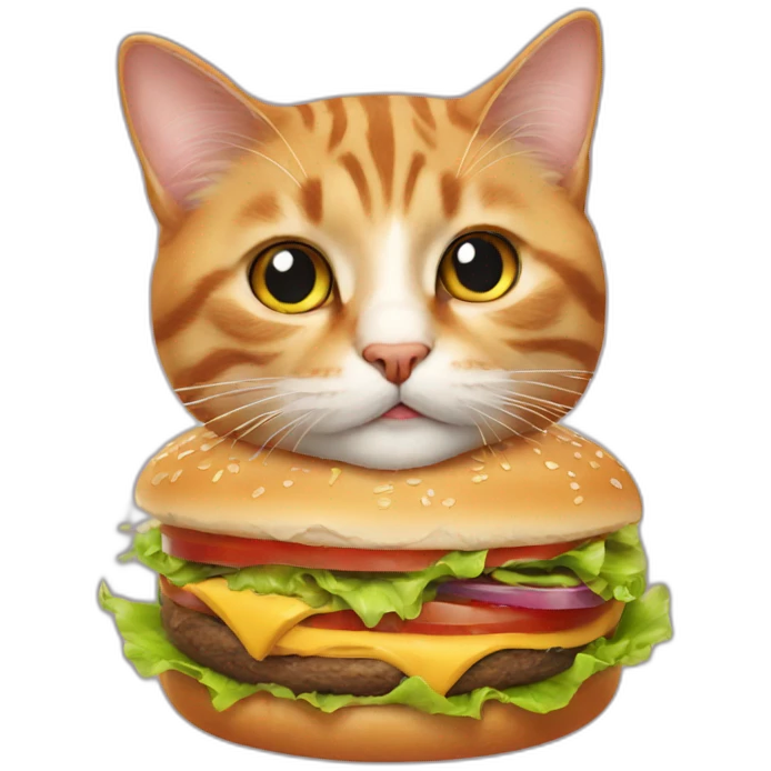 Cat want a burger emoji