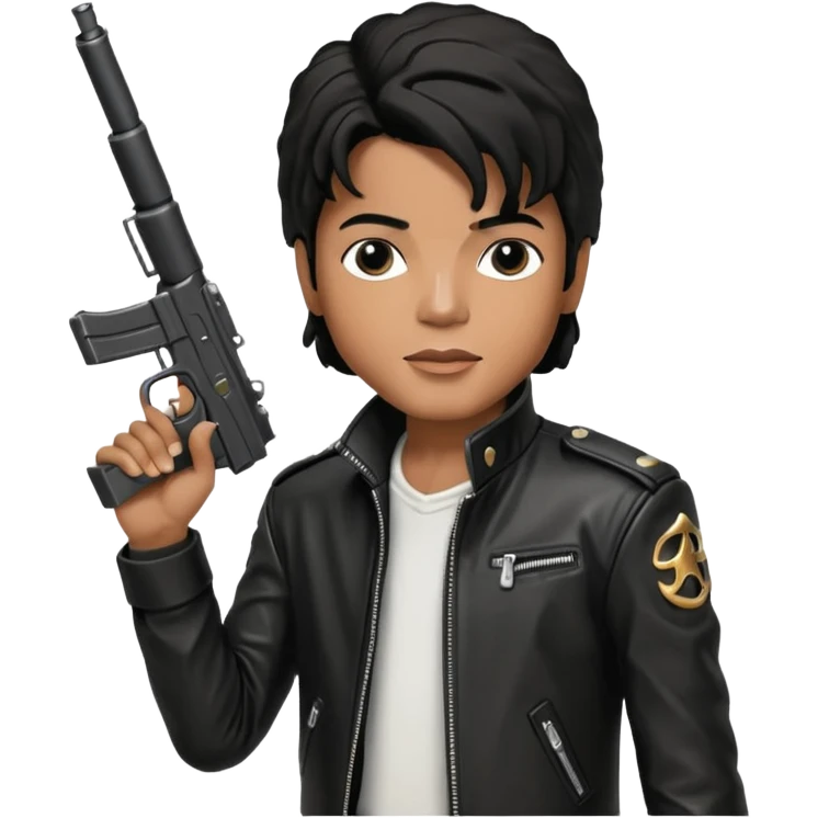 Micle Jackson holding a smg emoji