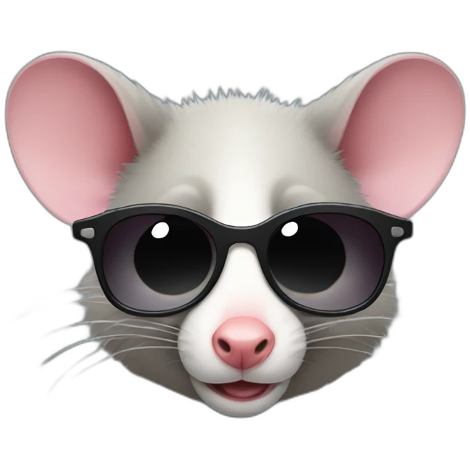 possum wearing sunglasses emoji