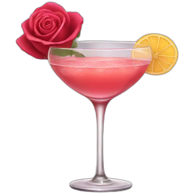 cocktail rose emoji