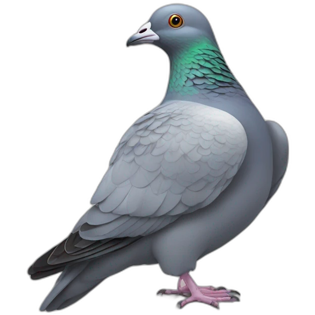Un pigeon sur la tête d’un mouton emoji