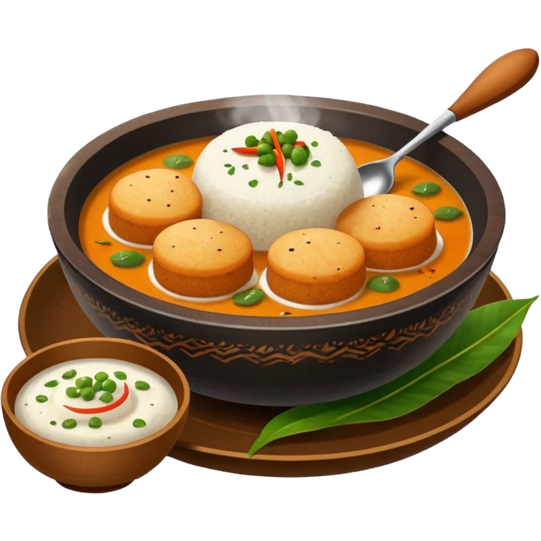 Idli and sambar emoji