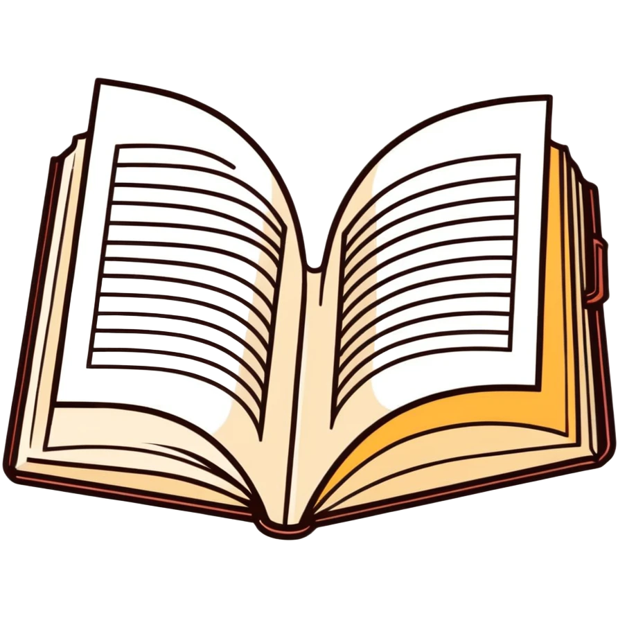 Open book with pages flipping emoji