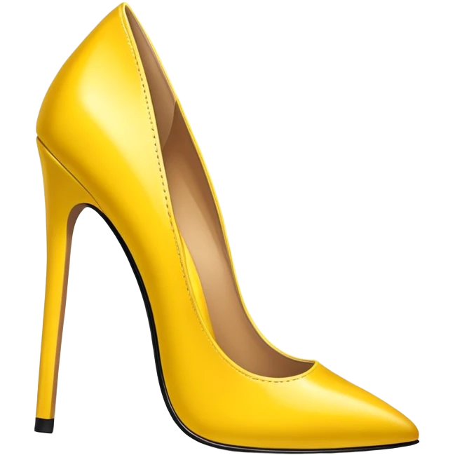 super realistic yellow heels emoji