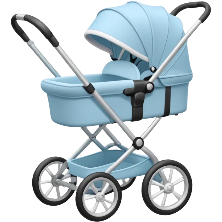 Pastel blue infant stroller  emoji