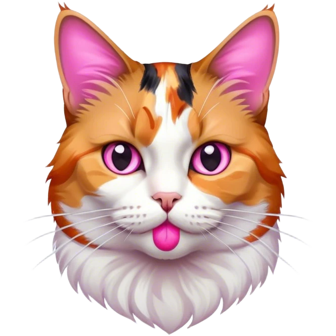Cat smoking pink cigarette  emoji