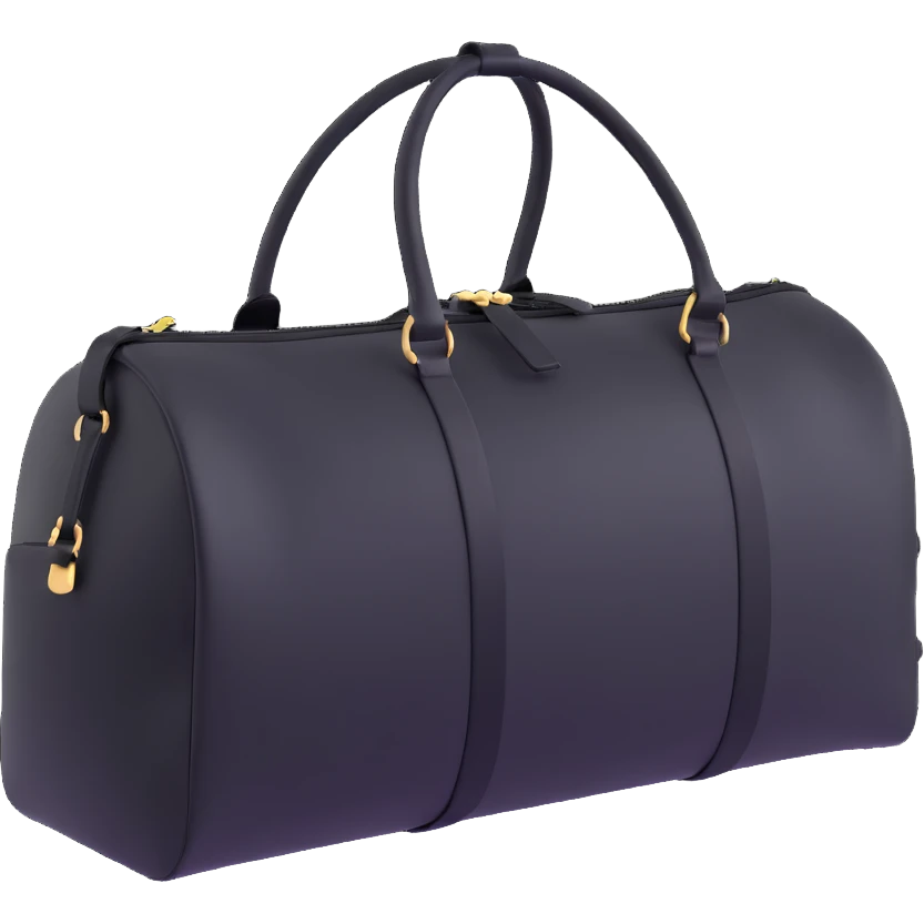 all black duffle bag with black strap emoji