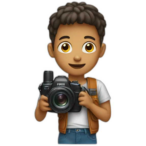 Boy with camera emoji