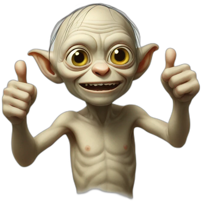 Gollum two thumbs up emoji