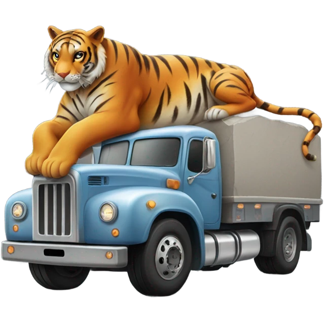 Truck phone stoned tiger emoji