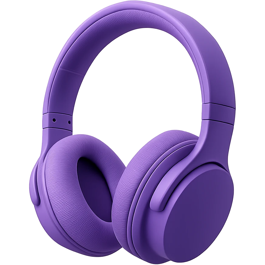 purple headphones emoji
