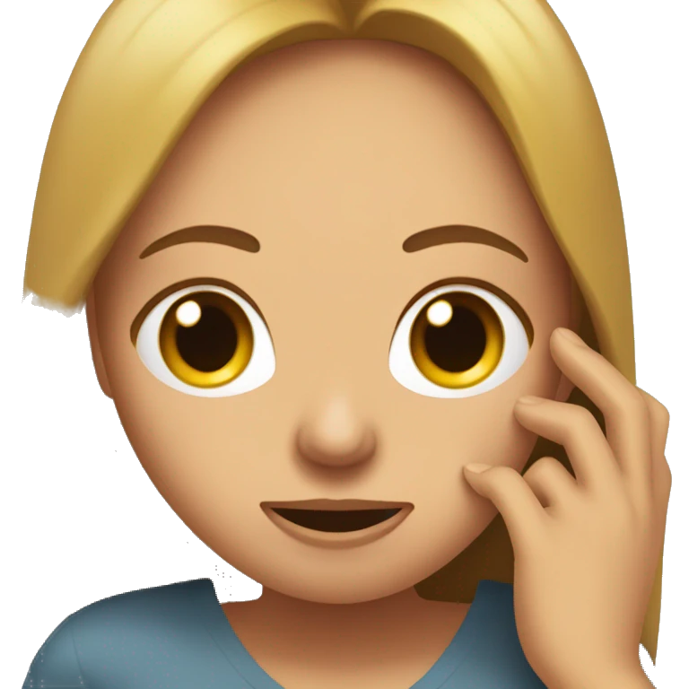 one woman saying something into the ear of another woman closing by hand emoji
